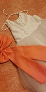 White flower girl dress